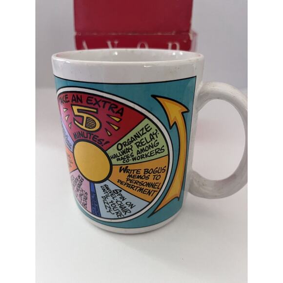 THE 9 TO 5 GAME Avon Mug With Napkin Gift Collection Funny White Elephant - Picture 8 of 13